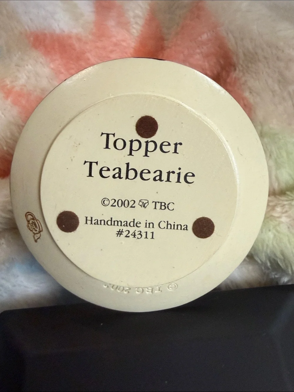 BOYDS BEARS No.1 Teddy Bear in Teacup Figurine - Brown & Cream